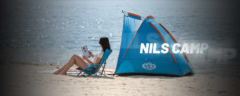 Plážový stan NILS Camp NC3039-modrý
